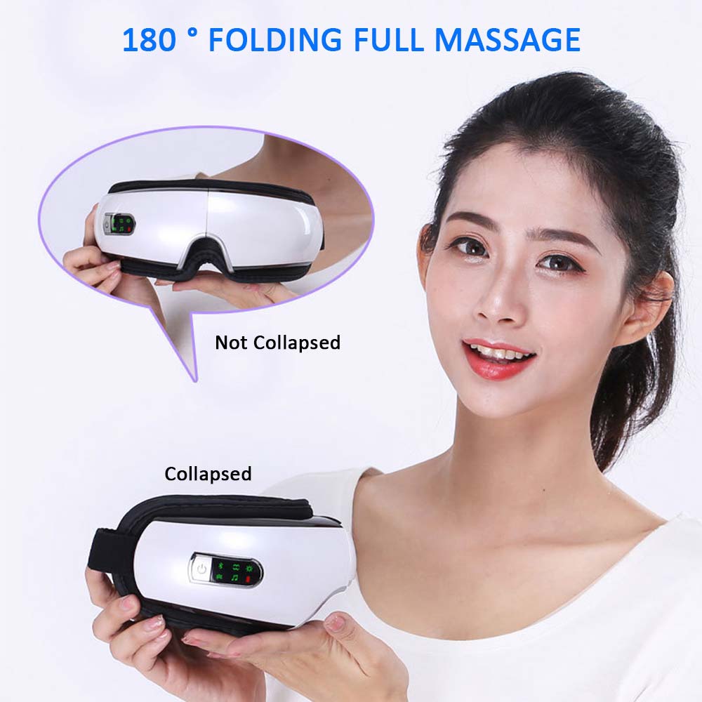Heated eye massager for screen breaks