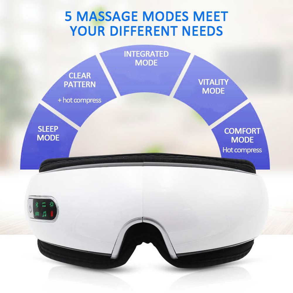 Wireless heated eye massager for relaxation