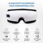 Heated eye massager with soft PU eye mask