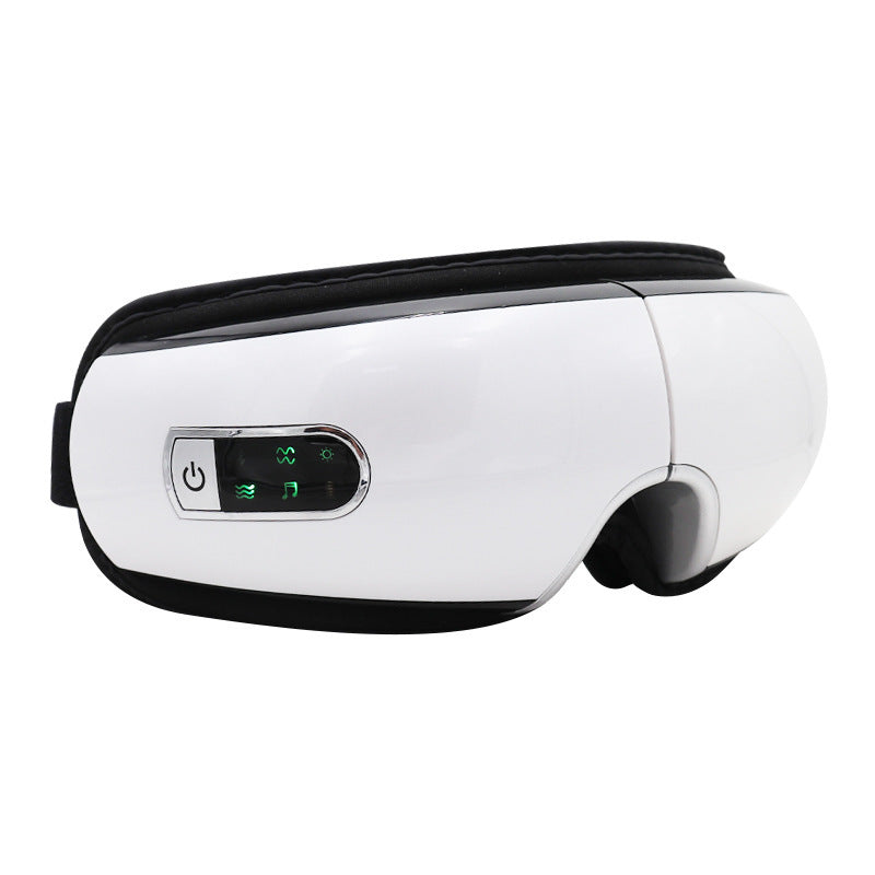 Heated eye massager in pearl white