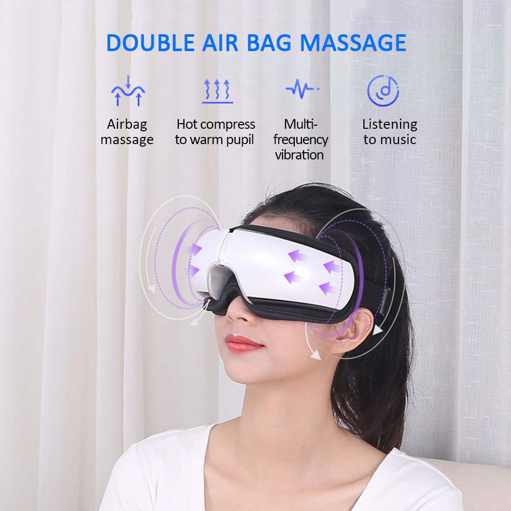 Heated eye massager with air pressure and Bluetooth music