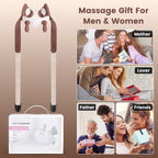 Heated neck massager with silicone massage nodes