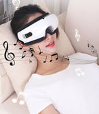 Eye massager with warmth and vibration settings