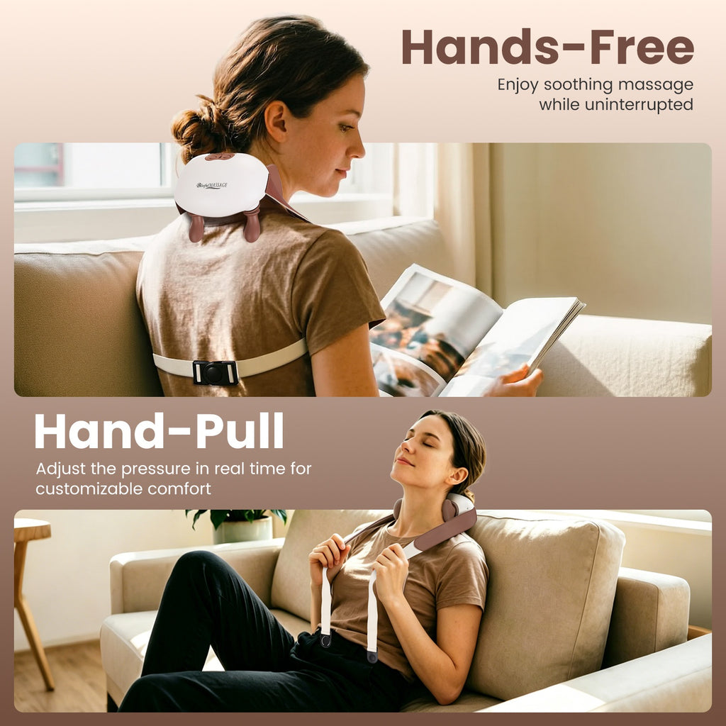 Heated neck massager size detail