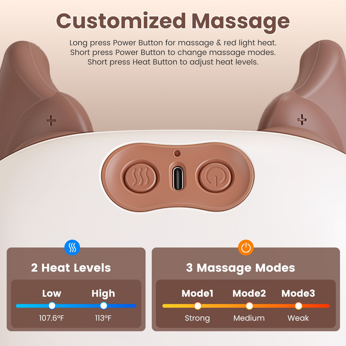 Cordless neck massager product detail