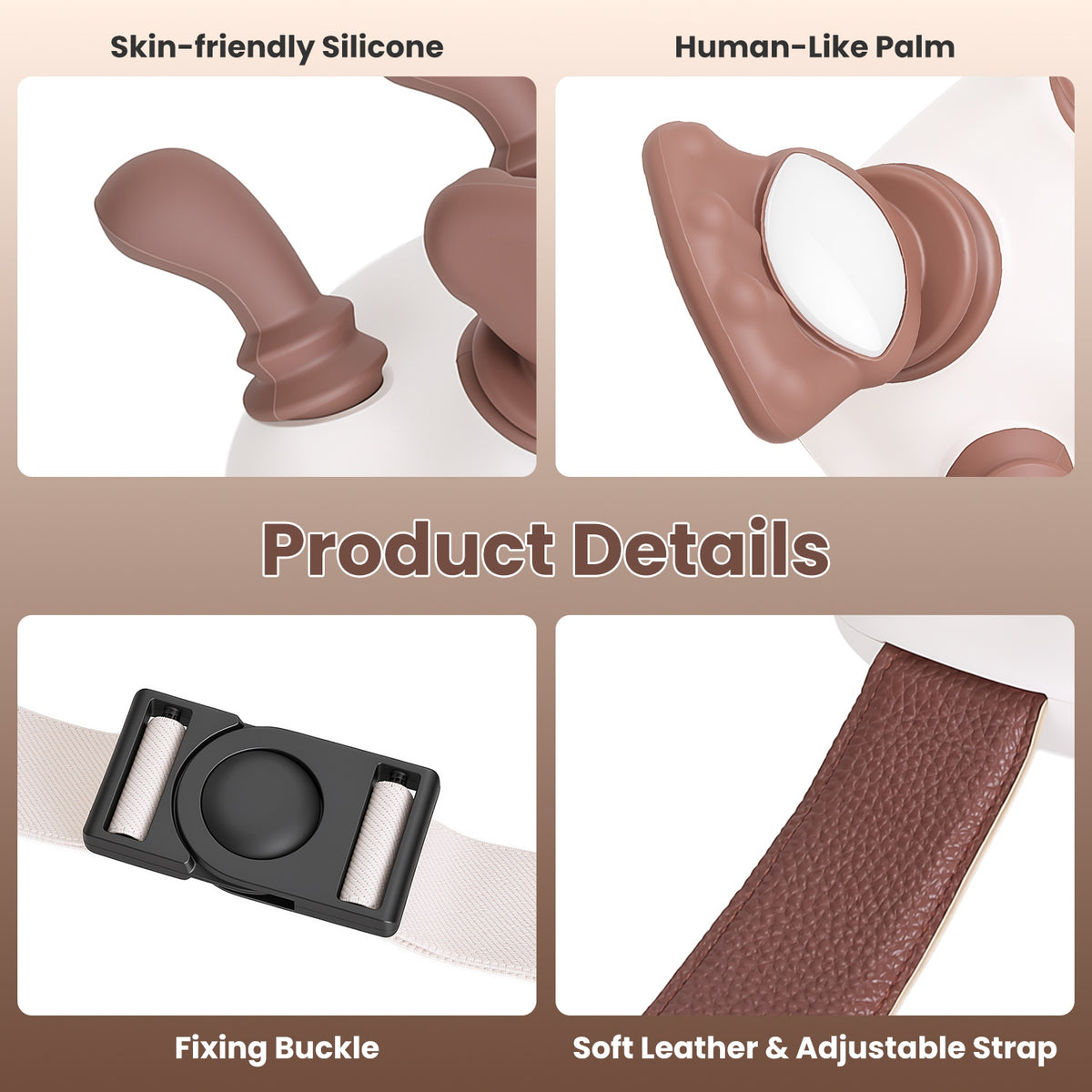Neck massager with adjustable strap